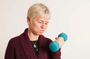 Senior Woman Weight Training - Found to Improve Cognitive Function More than Walking Did