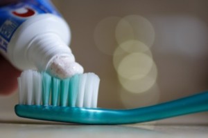 Toothbrush and toothpaste (Image courtesy of Wikipedia Commons)